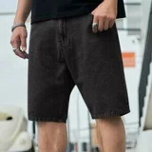 Levi's 550 Relaxed Fit All Black Cotton Denim Shorts Waist 38  near new